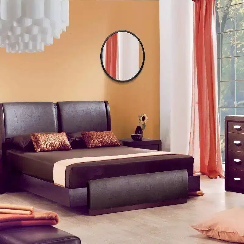 Miroir mural moderne noir de 22" – Cadre en plastique léger