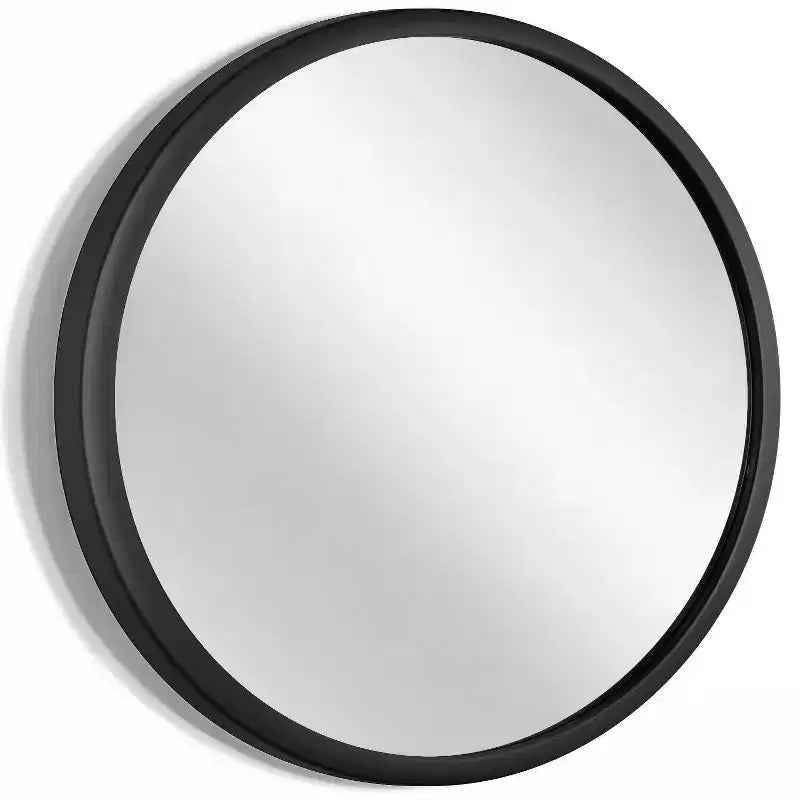 Miroir mural moderne noir de 22" – Cadre en plastique léger