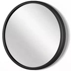 Miroir mural moderne noir de 22" – Cadre en plastique léger