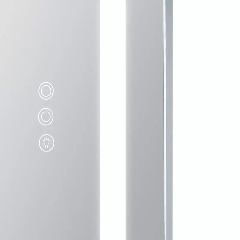 Miroir de courtoisie pleine longueur avec éclairage LED tricolore