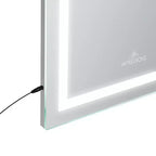 Miroir de courtoisie pleine longueur avec éclairage LED tricolore