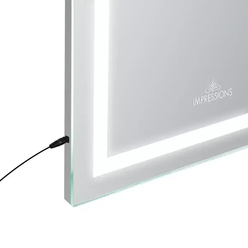 Miroir de courtoisie pleine longueur avec éclairage LED tricolore