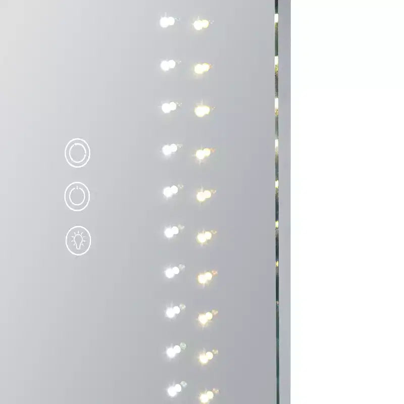 Miroir de courtoisie pleine longueur avec éclairage LED tricolore