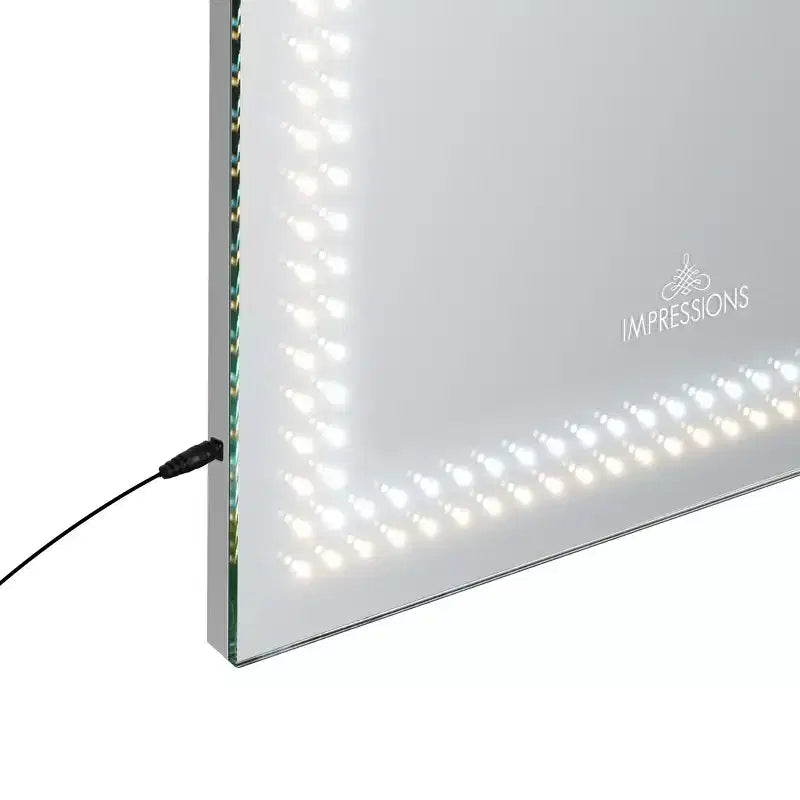 Miroir de courtoisie pleine longueur avec éclairage LED tricolore