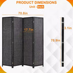 Paravent en bambou de 4/6 panneaux de 1,80 m de haut – Cloison de séparation portable