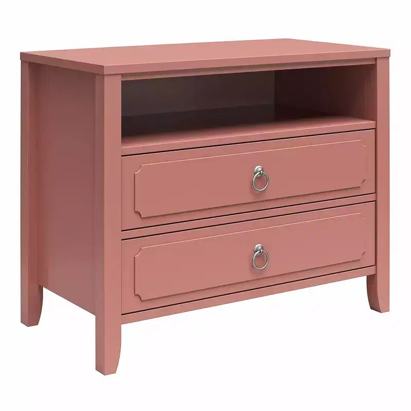 Table de chevet élégante à 2 tiroirs au design classique