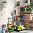 Organisateur d'outils de jardin à 3 niveaux pour garage – Support de rangement pour outils de jardin