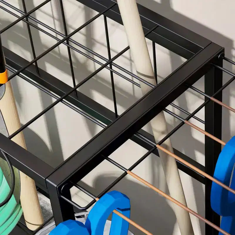 Organisateur d'outils de jardin à 3 niveaux pour garage – Support de rangement pour outils de jardin