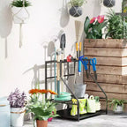 Organisateur d'outils de jardin à 3 niveaux pour garage – Support de rangement pour outils de jardin