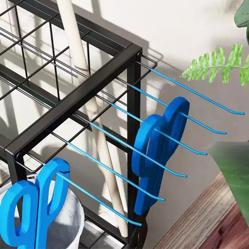 Organisateur d'outils de jardin à 3 niveaux pour garage – Support de rangement pour outils de jardin