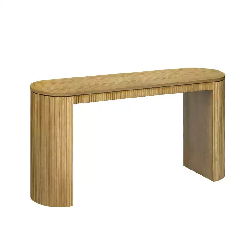 Console galbée avec motif rayé vertical unique