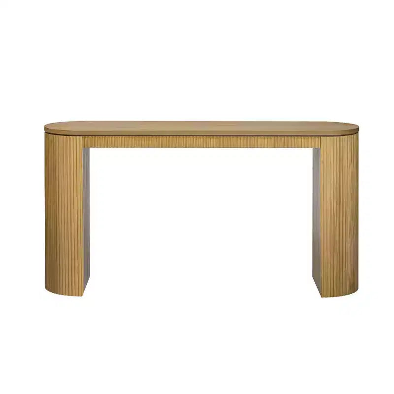 Console galbée avec motif rayé vertical unique