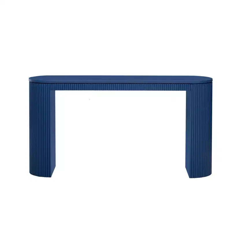 Console galbée avec motif rayé vertical unique