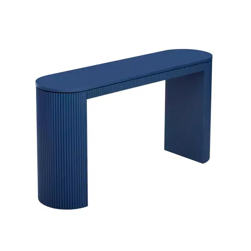 Console galbée avec motif rayé vertical unique