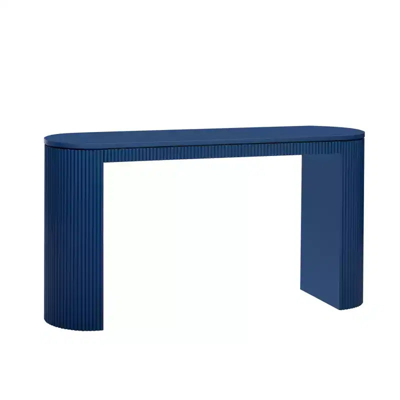 Console galbée avec motif rayé vertical unique