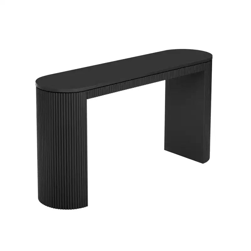 Console galbée avec motif rayé vertical unique