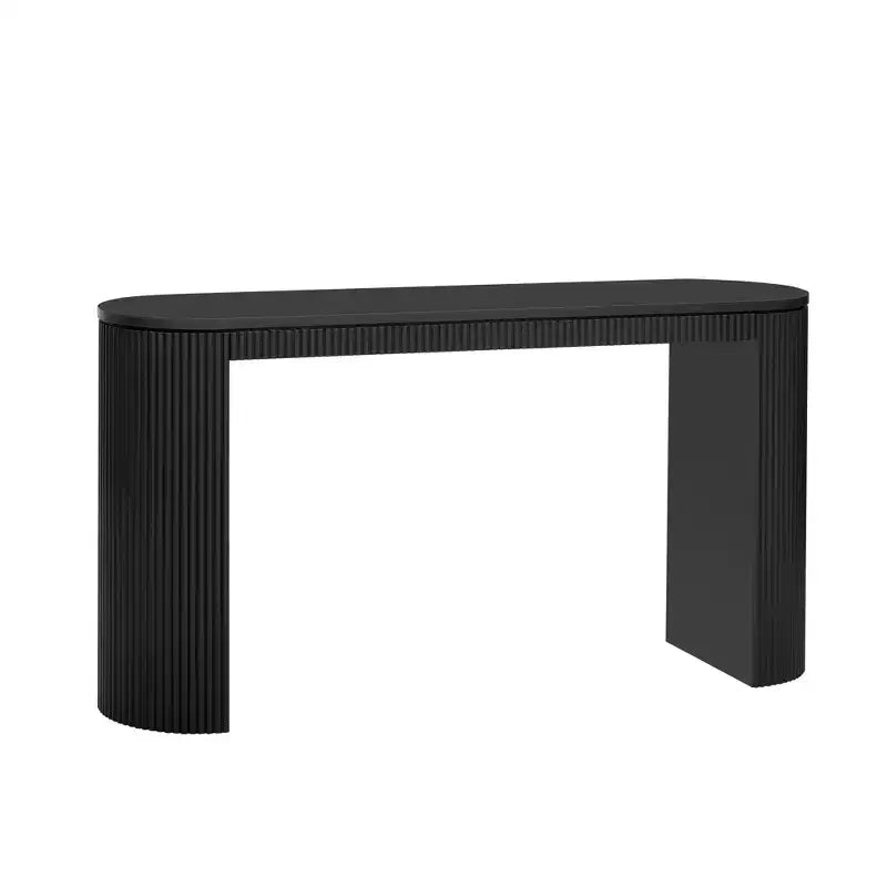 Console galbée avec motif rayé vertical unique