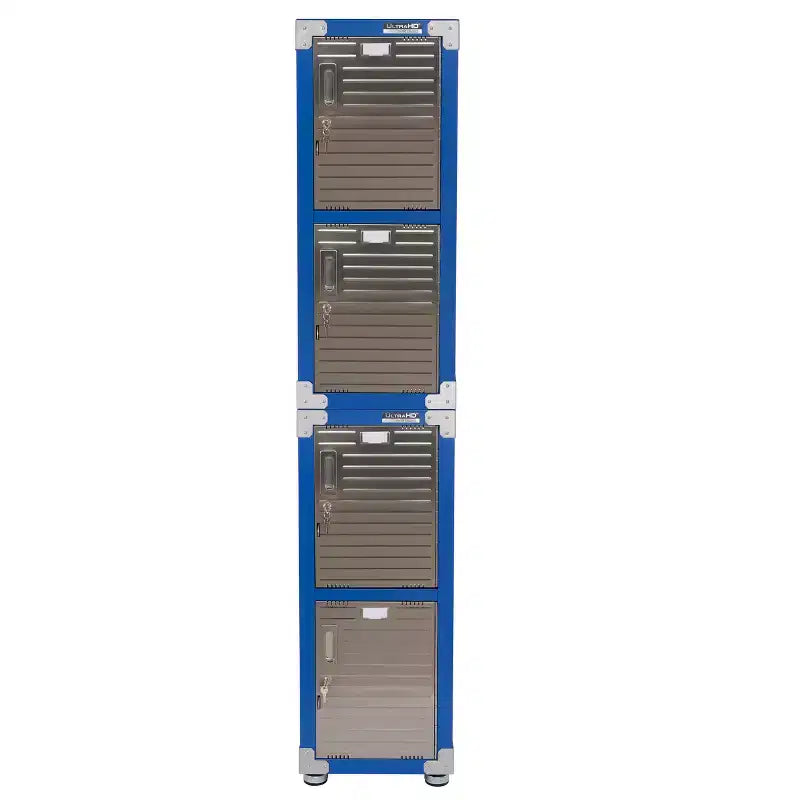 Casier empilable 4 portes – Rangement en acier robuste