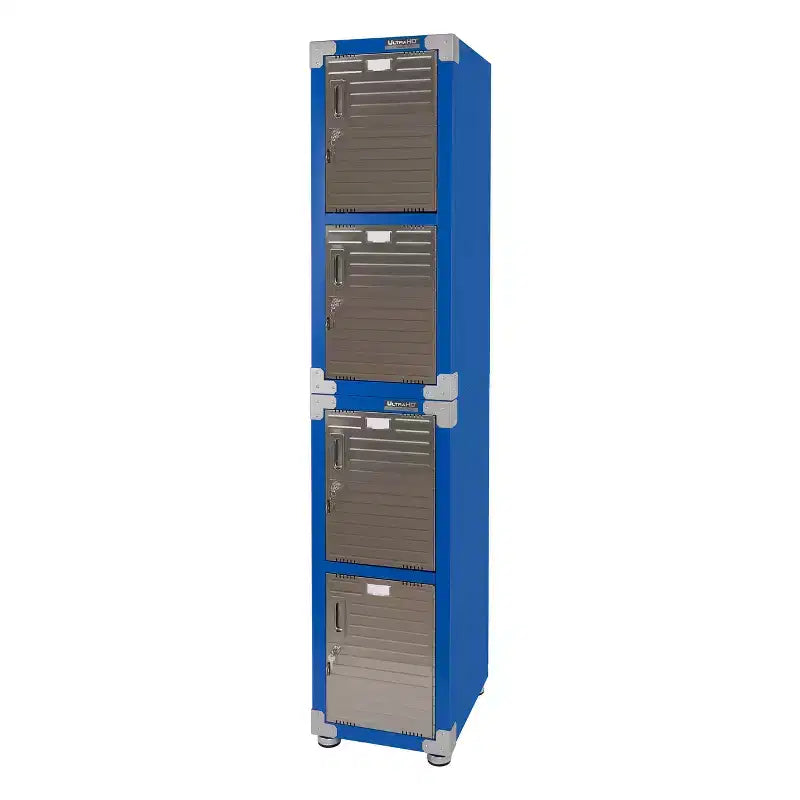 Casier empilable 4 portes – Rangement en acier robuste
