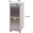 Casier empilable 4 portes – Rangement en acier robuste
