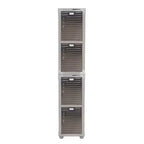 Casier empilable 4 portes – Rangement en acier robuste