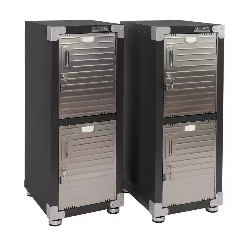 Casier empilable 4 portes – Rangement en acier robuste