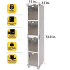 Casier empilable 4 portes – Rangement en acier robuste