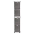 Casier empilable 4 portes – Rangement en acier robuste