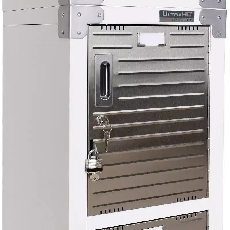 Casier empilable 4 portes – Rangement en acier robuste