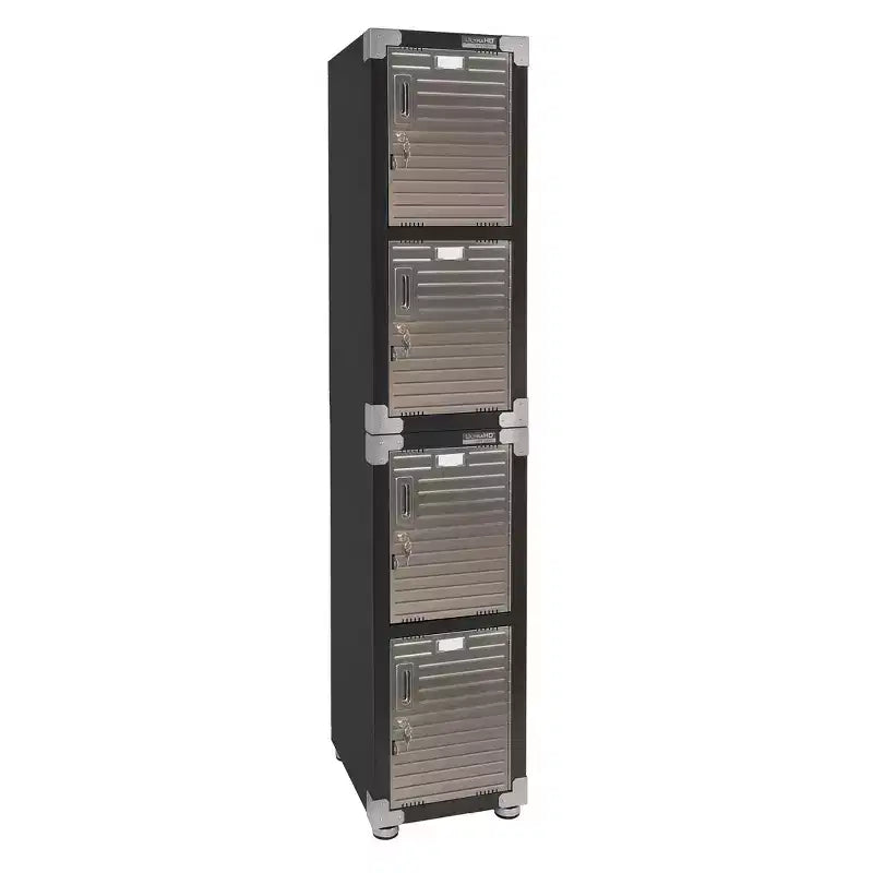 Casier empilable 4 portes – Rangement en acier robuste