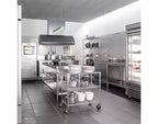 Chariot de service roulant commercial robuste NSF – Acier robuste
