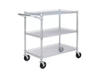 Chariot de service roulant commercial robuste NSF – Acier robuste