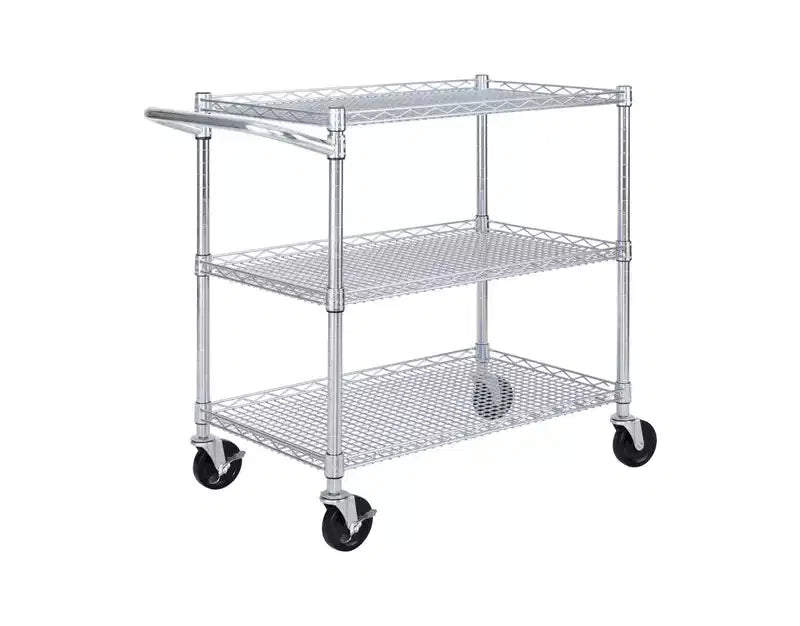 Chariot de service roulant commercial robuste NSF – Acier robuste