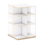 Étagère à Livres Rotative à 3 Niveaux pour Enfants – Grand Présentoir de Livres Blanc