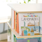 Étagère à Livres Rotative à 3 Niveaux pour Enfants – Grand Présentoir de Livres Blanc