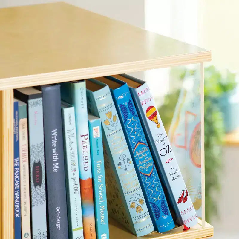 Étagère à Livres Rotative à 3 Niveaux pour Enfants – Grand Présentoir de Livres Blanc