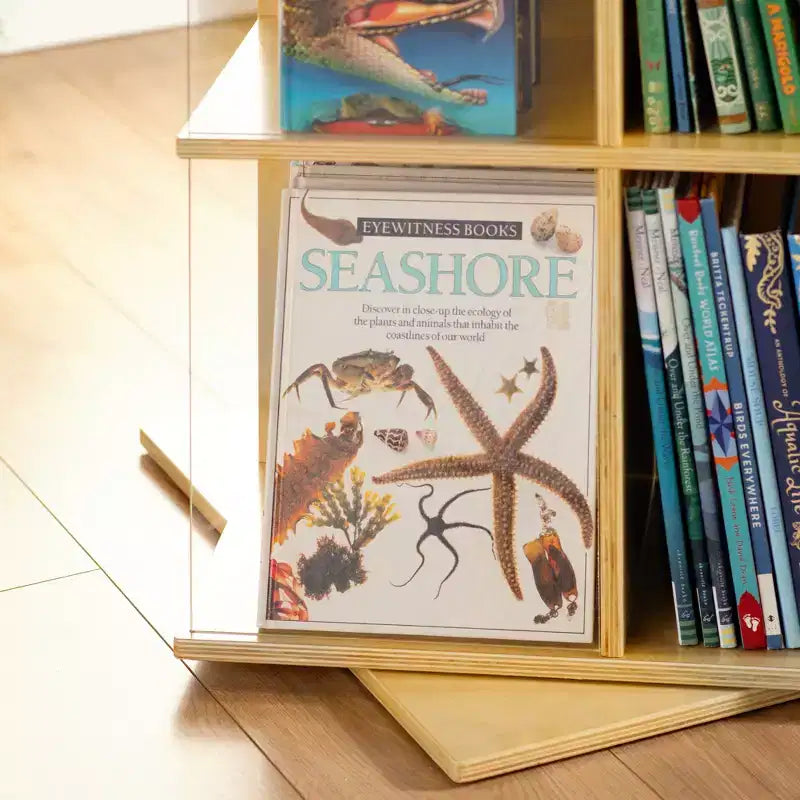 Étagère à Livres Rotative à 3 Niveaux pour Enfants – Grand Présentoir de Livres Blanc