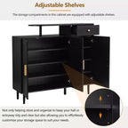 Meuble à chaussures élégant crème – Buffet de rangement d'entrée chic
