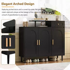 Meuble à chaussures élégant crème – Buffet de rangement d'entrée chic