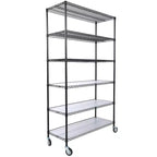 Étagère métallique à 6 niveaux de 2721 kg homologuée NSF – Support réglable robuste