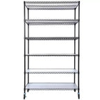 Étagère métallique à 6 niveaux de 2721 kg homologuée NSF – Support réglable robuste