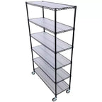 Étagère métallique à 6 niveaux de 2721 kg homologuée NSF – Support réglable robuste