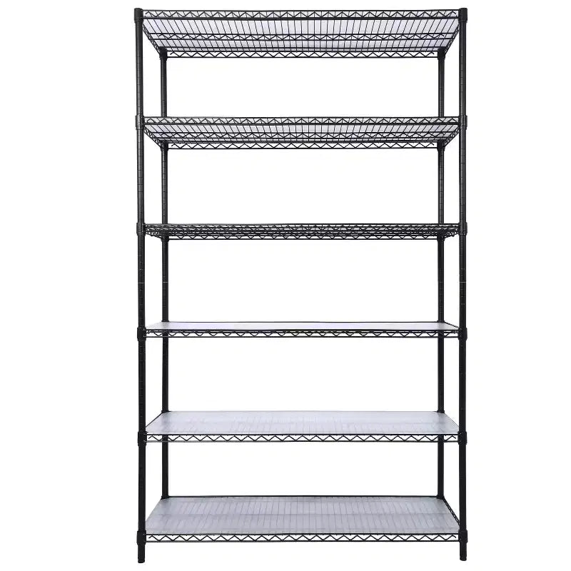 Étagère métallique à 6 niveaux de 2721 kg homologuée NSF – Support réglable robuste