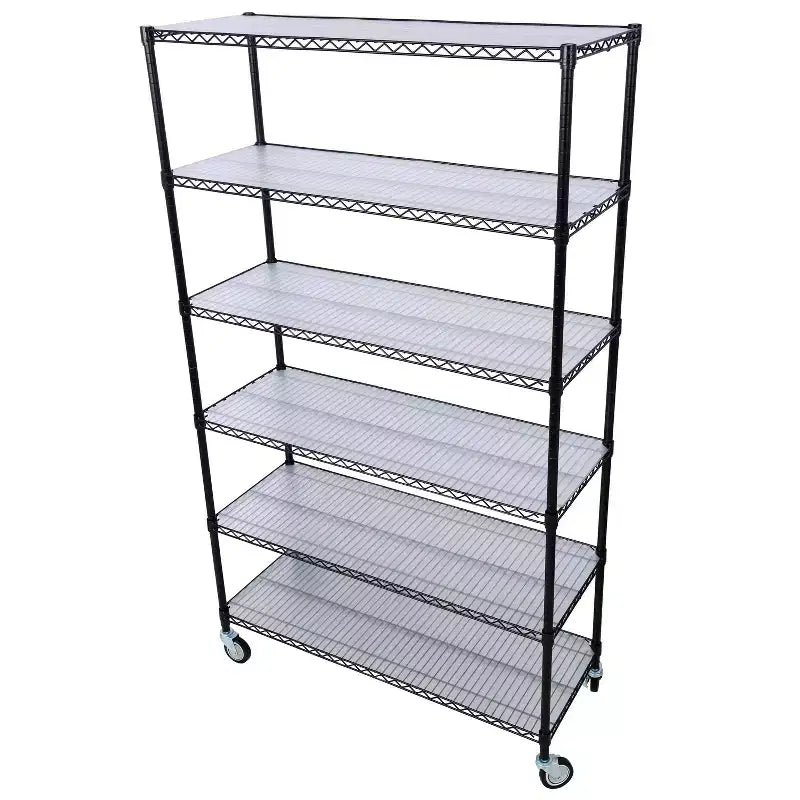 Étagère métallique à 6 niveaux de 2721 kg homologuée NSF – Support réglable robuste