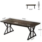 Grand bureau de direction de 180 cm – Bureau d'ordinateur industriel pour la maison et le bureau