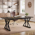 Grand bureau de direction de 180 cm – Bureau d'ordinateur industriel pour la maison et le bureau