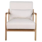 Fauteuil d'appoint moderne avec cadre en bois massif – Chaise d'appoint tapissée élégante