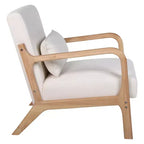 Fauteuil d'appoint moderne avec cadre en bois massif – Chaise d'appoint tapissée élégante