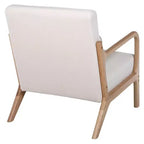 Fauteuil d'appoint moderne avec cadre en bois massif – Chaise d'appoint tapissée élégante