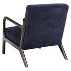 Fauteuil d'appoint moderne avec cadre en bois massif – Chaise d'appoint tapissée élégante
